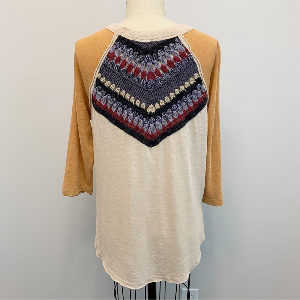 Free People Spring Bound Crochet Tee Small - Picture 10 of 14